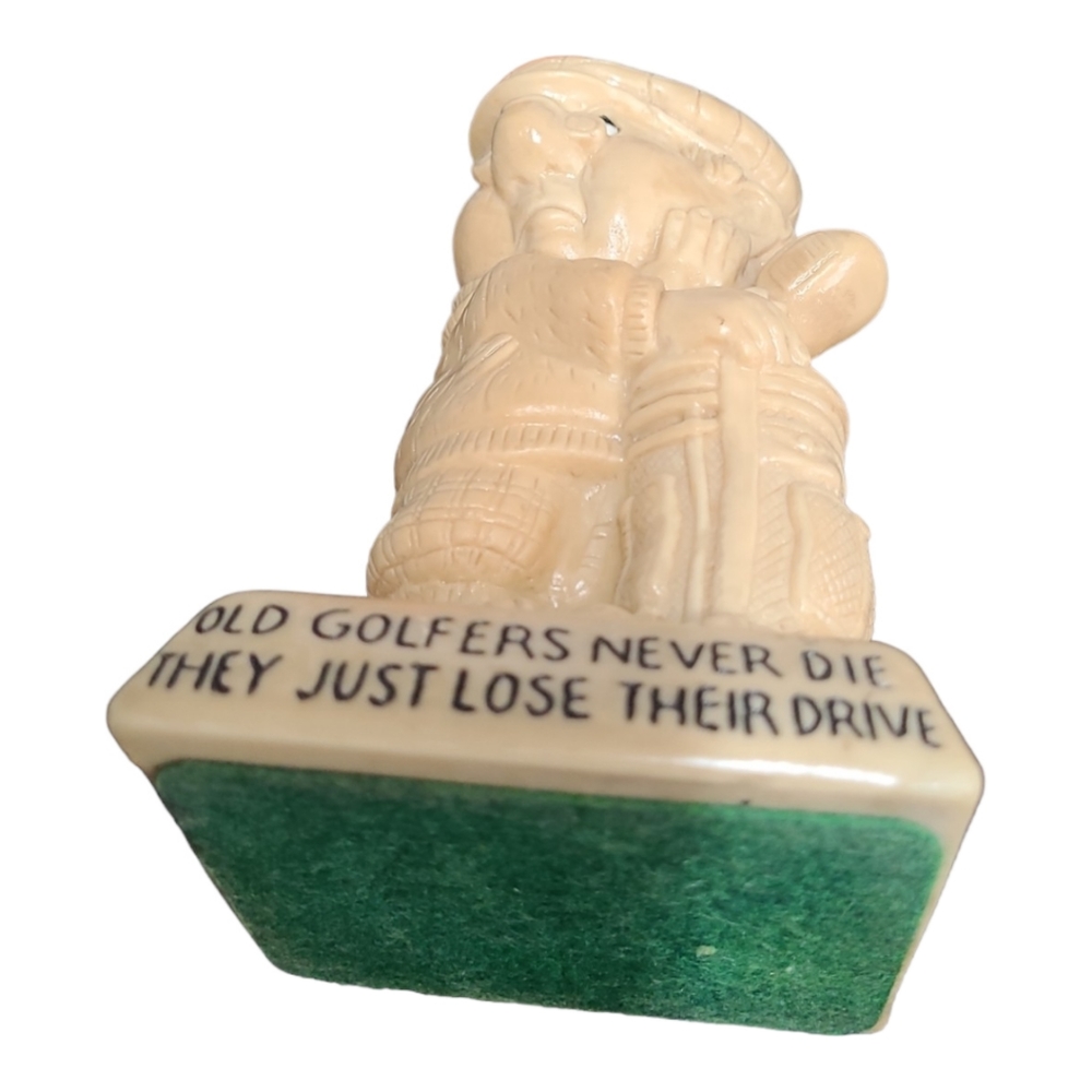 Vintage 1975  Figurine " Old Golfer's Never Die They Just Lost Their Drive" - Picture 8 of 12